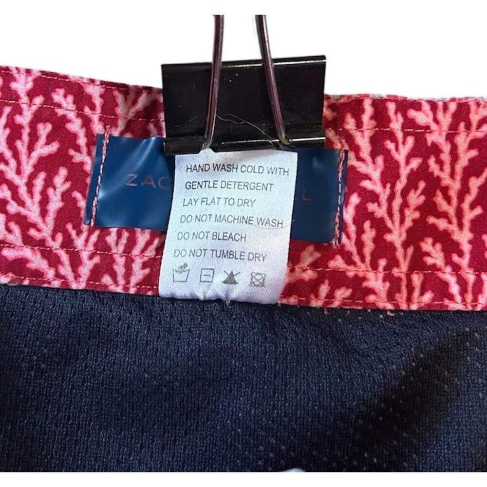 Zachary Prell Men's 32 Grapefruit Swim Trunks Pink Peach Luxury Coastal Resort